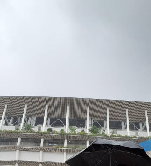 雨の日の国立競技場