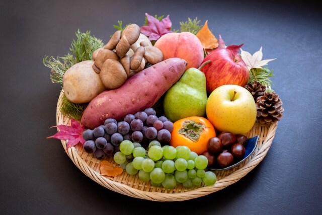 秋の野菜や果物